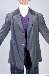  Photos Man in Historical suit 9 19th century Historical clothing blue jacket purple vest upper body 0001.jpg